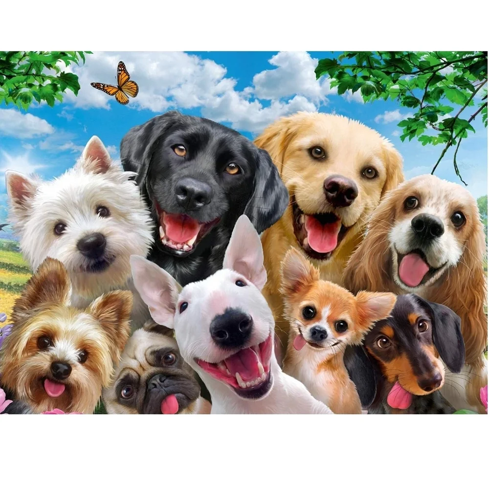 NEW Ravensburger Delighted Dogs 300 Piece XXL Jigsaw Puzzle Kids Toys